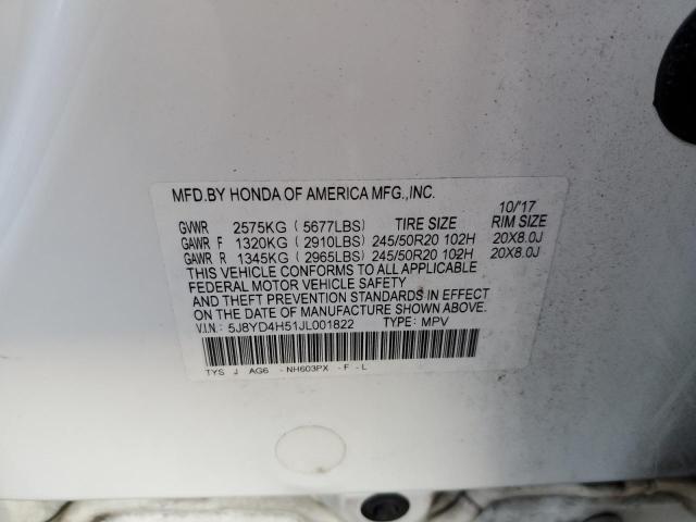 2018 ACURA MDX TECHNO - 5J8YD4H51JL001822