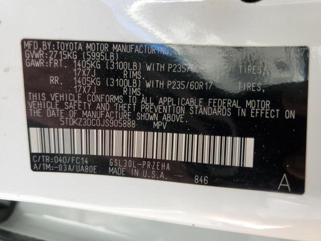 2018 TOYOTA SIENNA LE - 5TDKZ3DC0JS905888