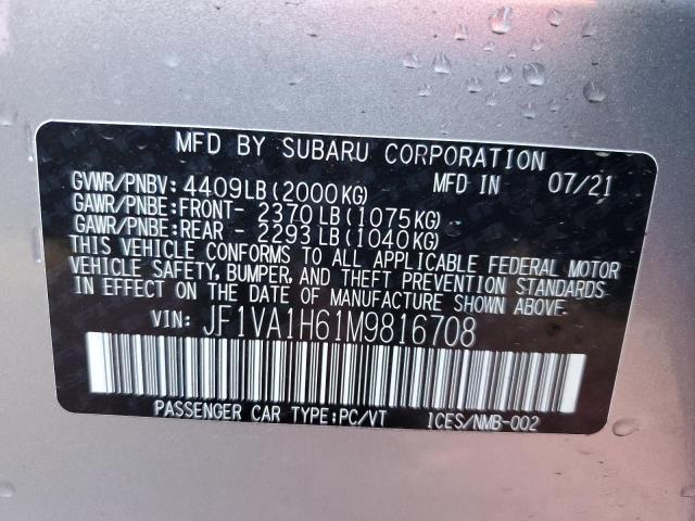 JF1VA1H61M9816708 Subaru Wrx Limited
