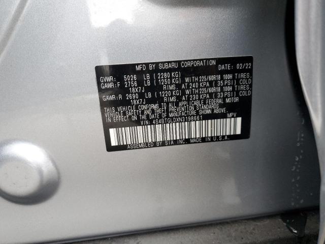 2022 SUBARU OUTBACK ON 4S4BTGLDXN3198661