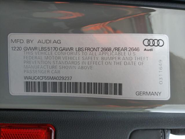2021 AUDI S5 PREMIUM - WAUC4CF55MA029237