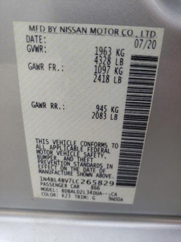 2020 NISSAN ALTIMA S - 1N4BL4BV7LC265829