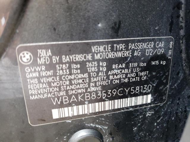 WBAKB83539CY58130 BMW 750 LI