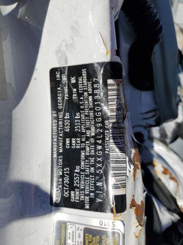 5XXGW4L29GG013887 KIA OPTIMA SX