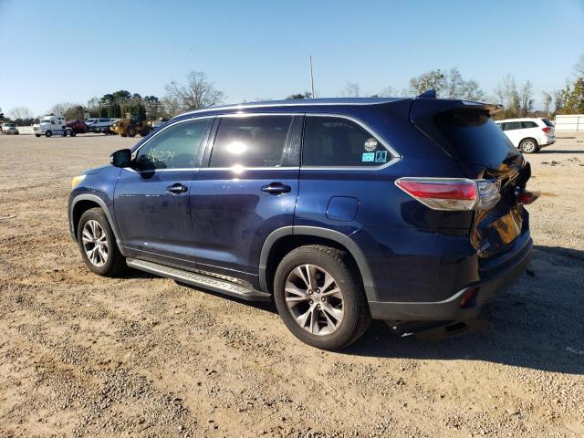 VIN 5TDKKRFH1ES011467 2014 Toyota Highlander, Xle no.2