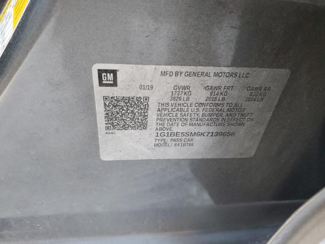 2019 CHEVROLET CRUZE LT 1G1BE5SM6K7139656