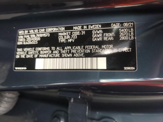 2022 VOLVO XC60 B5 IN YV4L12RL7N1911573