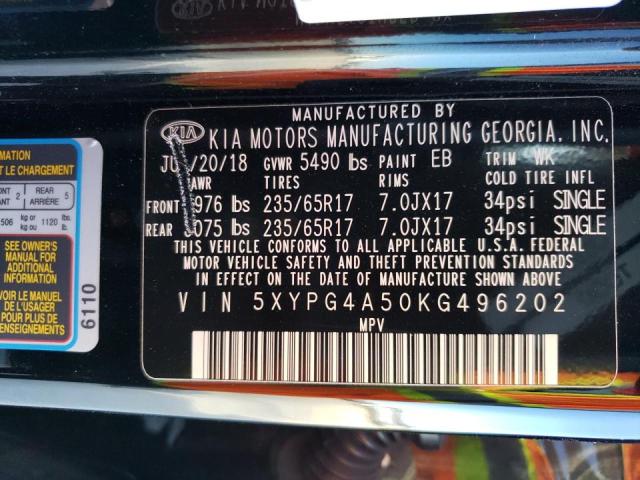2019 KIA SORENTO LX - 5XYPG4A50KG496202