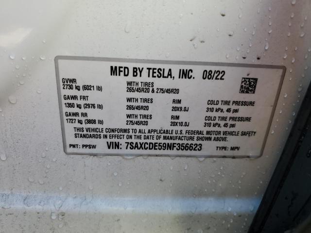 7SAXCDE59NF356623 Tesla MODEL X