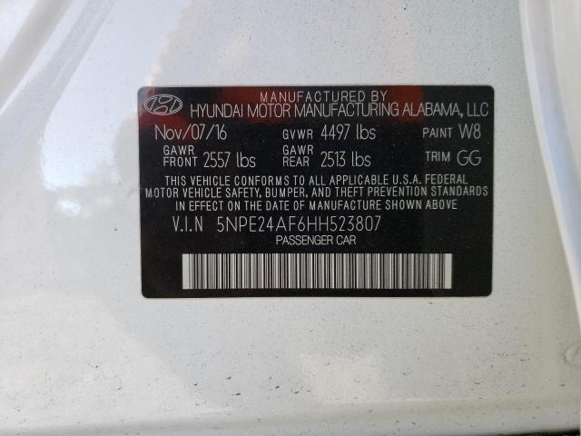 2017 HYUNDAI SONATA SE 5NPE24AF6HH523807