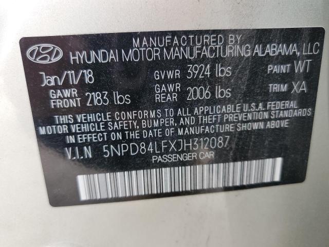 2018 HYUNDAI ELANTRA SE - 5NPD84LFXJH312087