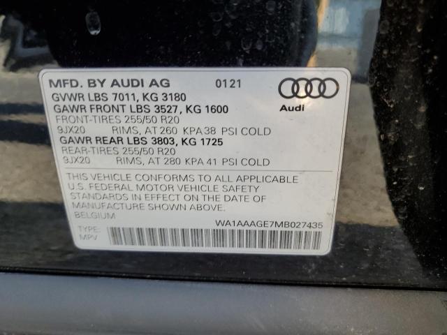 2021 AUDI E-TRON PRE - WA1AAAGE7MB027435