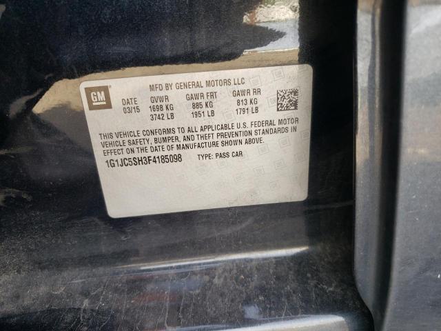 2015 CHEVROLET SONIC LT - 1G1JC5SH3F4185098