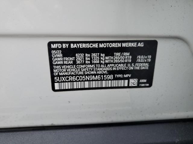 5UXCR6C05N9M61598 BMW X5 Xdrive40i