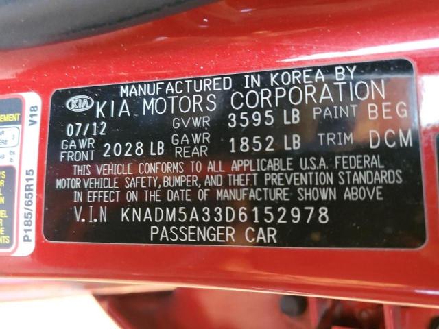 KNADM5A33D6152978 KIA RIO LX