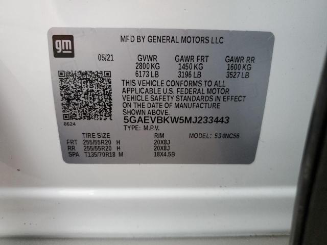 2021 BUICK ENCLAVE PR - 5GAEVBKW5MJ233443
