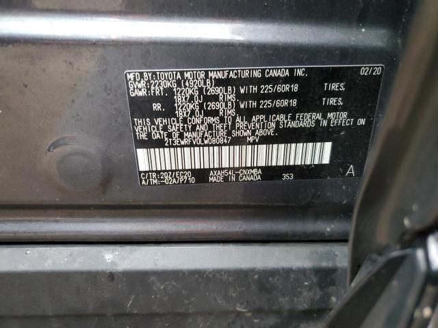 2020 TOYOTA RAV4 XSE - 2T3EWRFV0LW080847