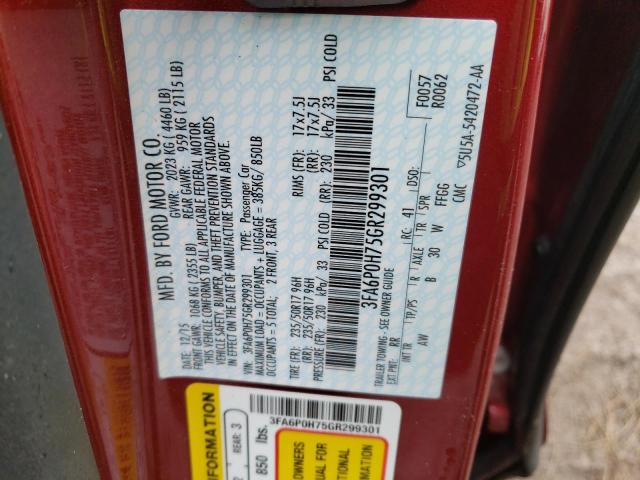 3FA6P0H75GR299301 Ford FUSION SE