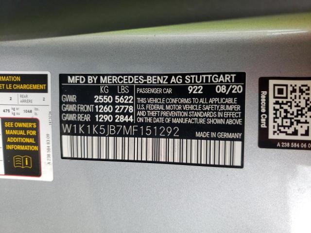 2021 MERCEDES-BENZ E 450 - W1K1K5JB7MF151292