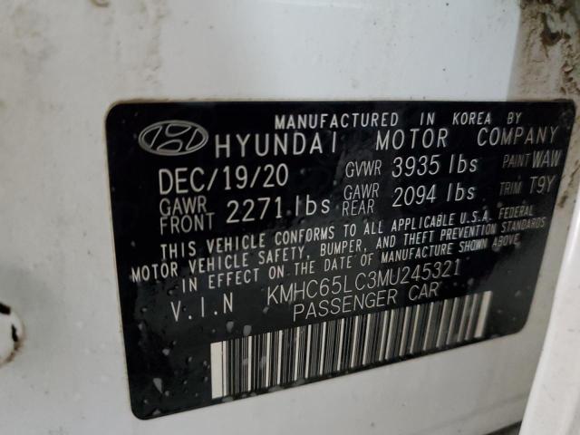 2021 HYUNDAI IONIQ BLUE - KMHC65LC3MU245321