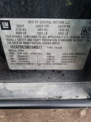 2016 CHEVROLET COLORADO Z - 1GCGTDE30G1345517