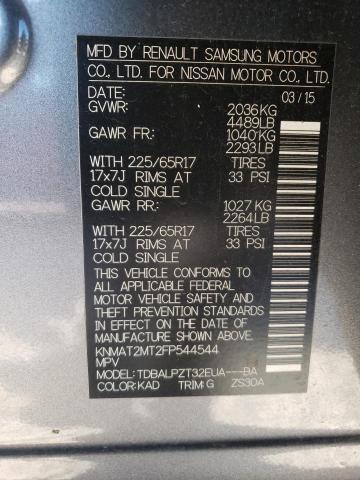 2015 NISSAN ROGUE S KNMAT2MT2FP544544