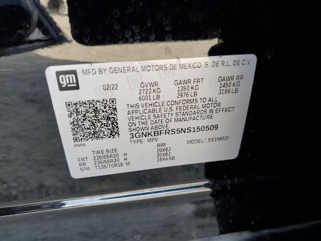 2022 CHEVROLET BLAZER PRE - 3GNKBFRS5NS150509