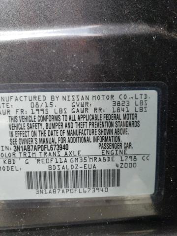 3N1AB7AP0FL673940 Nissan SENTRA S