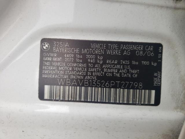 WBAVB13526PT27798 BMW 325 I