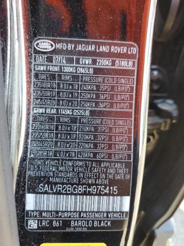 SALVR2BG8FH975415 Land Rover Range Rover Evoque Pure Premium
