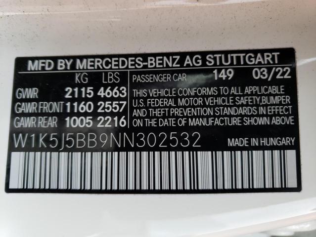 2022 MERCEDES-BENZ CLA AMG 35 W1K5J5BB9NN302532