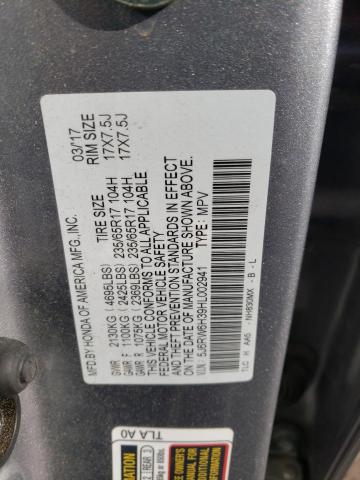 5J6RW6H39HL002941 Honda CR-V LX