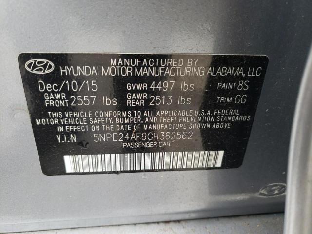 2016 HYUNDAI SONATA SE 5NPE24AF9GH362562
