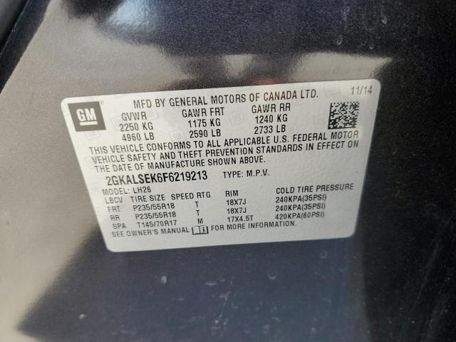 2015 GMC TERRAIN SL 2GKALSEK6F6219213