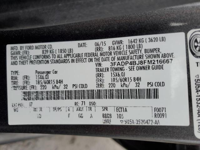 3FADP4BJ8FM216667 Ford FIESTA SE