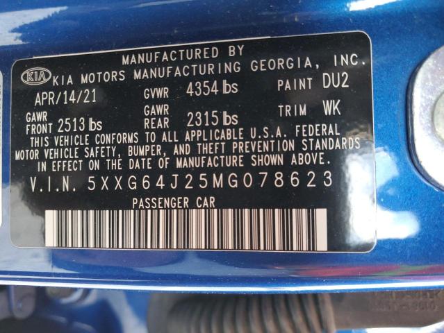 5XXG64J25MG078623 KIA K5 GT LINE