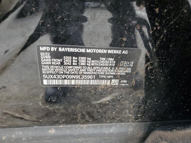2022 BMW X3 SDRIVE3 - 5UX43DP09N9L35961