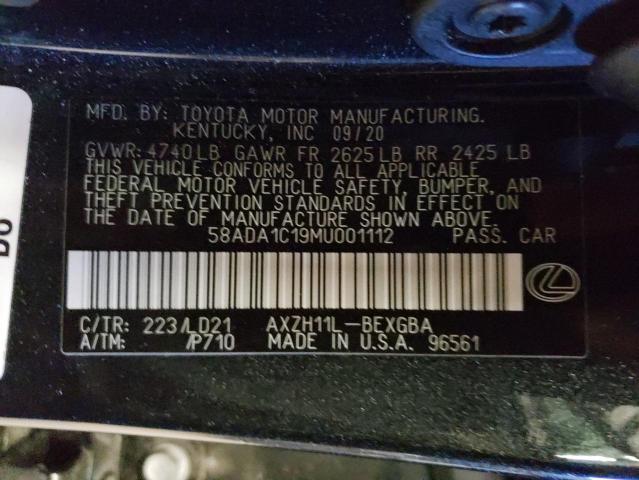 2021 LEXUS ES 300H - 58ADA1C19MU001112