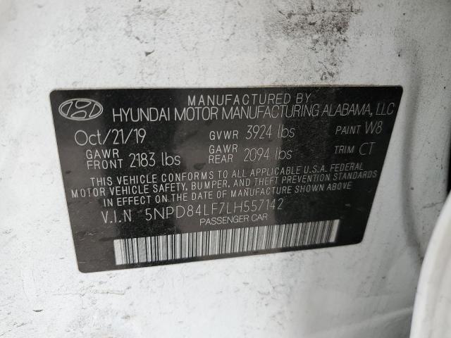 5NPD84LF7LH557142 Hyundai ELANTRA SEL