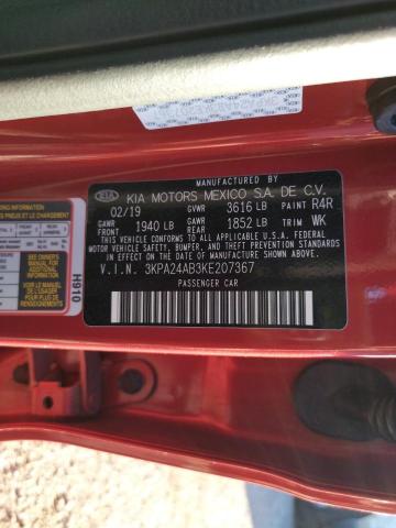 3KPA24AB3KE207367 KIA RIO S