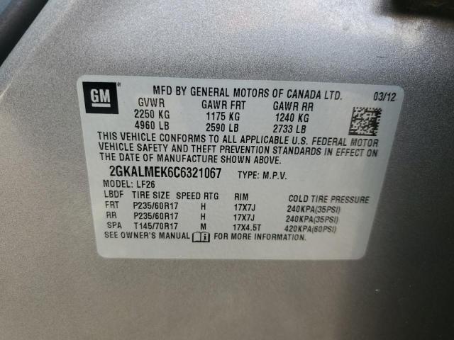 2GKALMEK6C6321067 GMC Terrain Sle