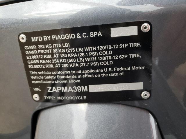 2022 VESPA GTS 300 ZAPMA39M2N5300461