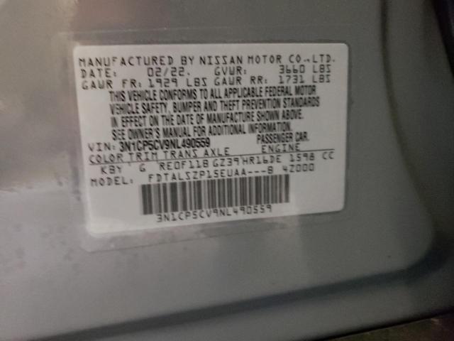 2022 NISSAN KICKS SV - 3N1CP5CV9NL490559