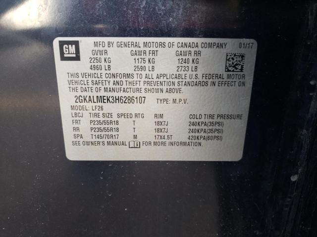 2GKALMEK3H6286107 GMC Terrain Sle