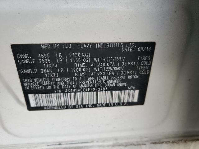 4S4BSACC4F3223787 Subaru Outback 2.5i Premium