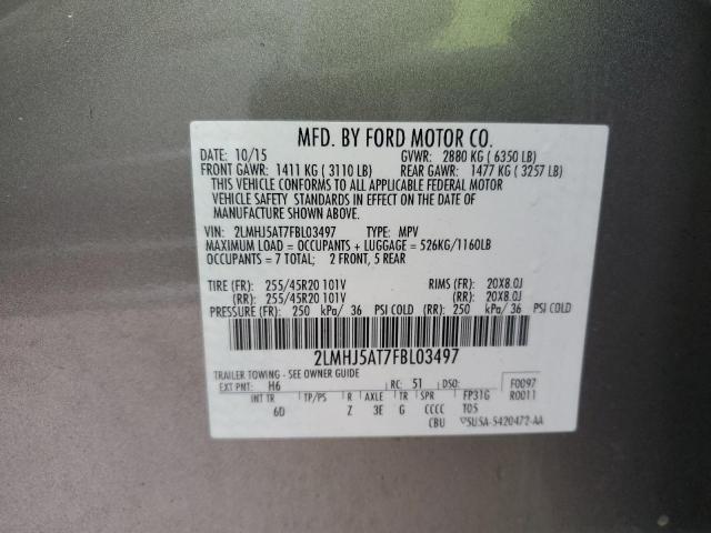 2LMHJ5AT7FBL03497 Lincoln MKT