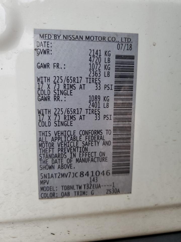 5N1AT2MV7JC841046 NISSAN ROGUE 2018