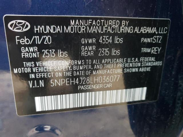 2020 HYUNDAI SONATA LIM - 5NPEH4J28LH036077