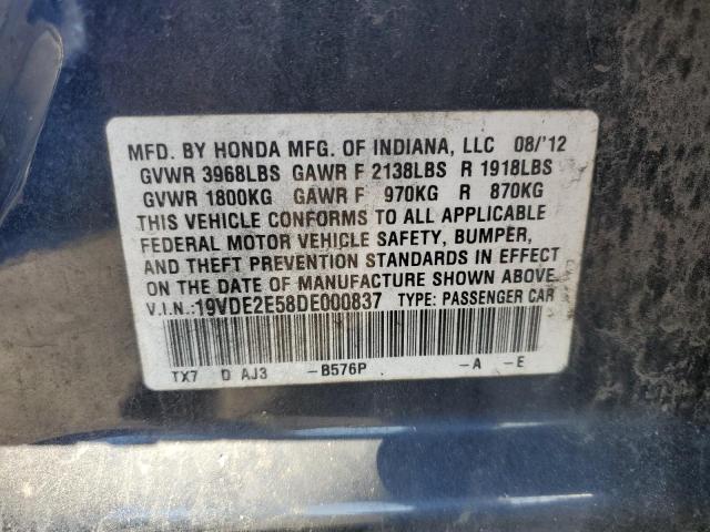19VDE2E58DE000837 Acura ILX
