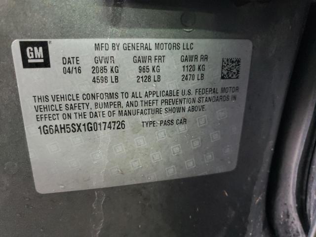 1G6AH5SX1G0174726 Cadillac ATS LUXURY
